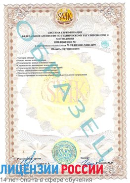 Образец сертификата соответствия (приложение) Краснознаменск Сертификат ISO 14001